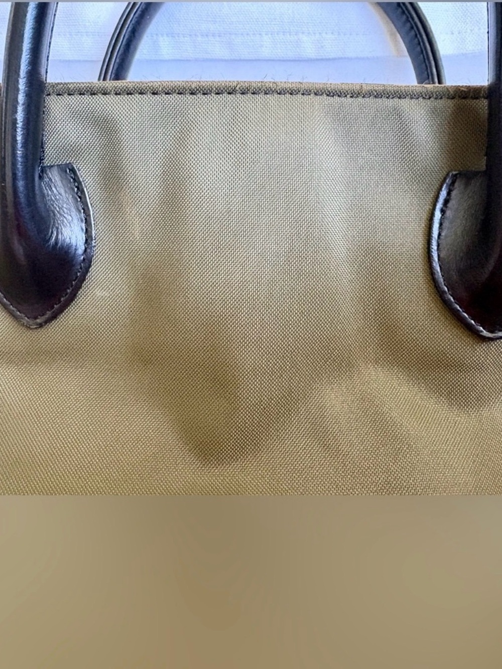 Burberry Blue Label Olive Green Nylon Mini Tote Bag with Nova Check & Dust Bag - Picture 15 of 15